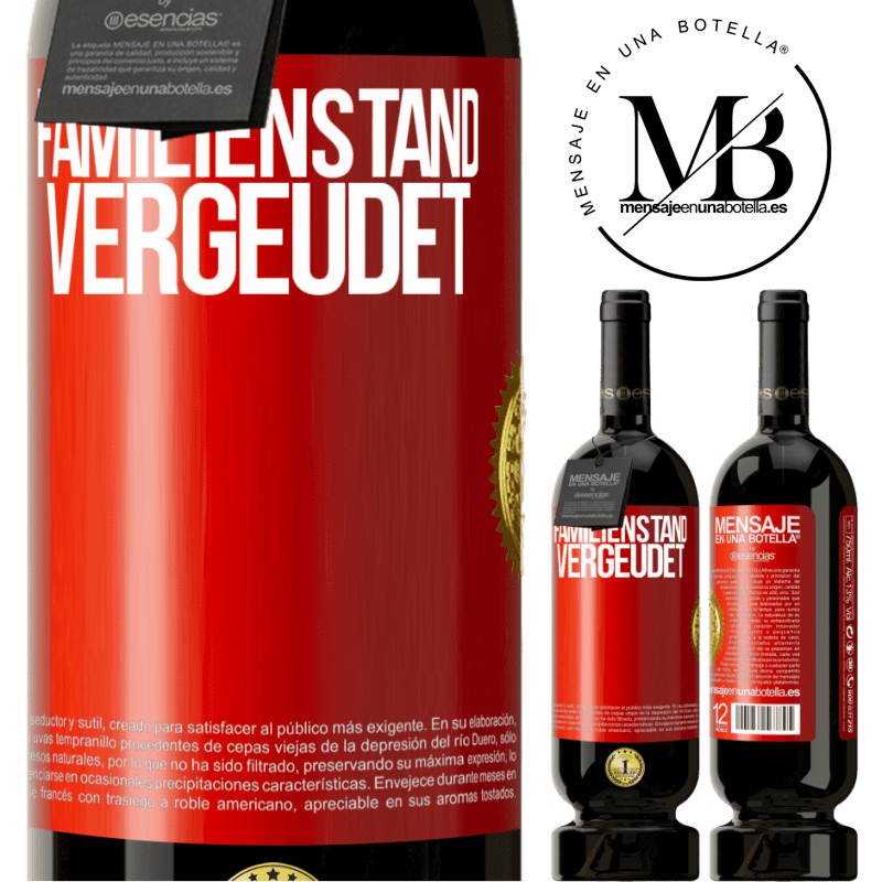 49,95 € Kostenloser Versand | Rotwein Premium Ausgabe MBS® Reserve Familienstand: vergeudet Rote Markierung. Anpassbares Etikett Reserve 12 Monate Ernte 2014 Tempranillo