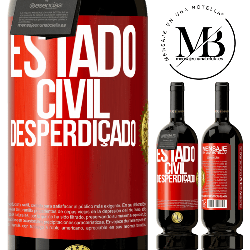 49,95 € Envio grátis | Vinho tinto Edição Premium MBS® Reserva Estado civil: desperdiçado Etiqueta Vermelha. Etiqueta personalizável Reserva 12 Meses Colheita 2014 Tempranillo