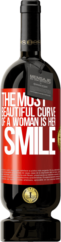49,95 € | 红酒 高级版 MBS® 预订 女人最美丽的曲线是她的微笑 红色标签. 可自定义的标签 预订 12 个月 收成 2014 Tempranillo