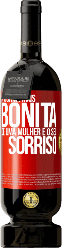 49,95 € | Vinho tinto Edição Premium MBS® Reserva A curva mais bonita de uma mulher é o seu sorriso Etiqueta Vermelha. Etiqueta personalizável Reserva 12 Meses Colheita 2015 Tempranillo