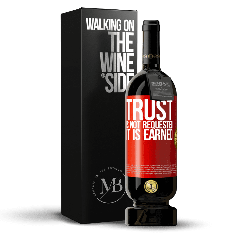 49,95 € Free Shipping | Red Wine Premium Edition MBS® Reserve Trust is not requested, it is earned Red Label. Customizable label Reserve 12 Months Harvest 2014 Tempranillo