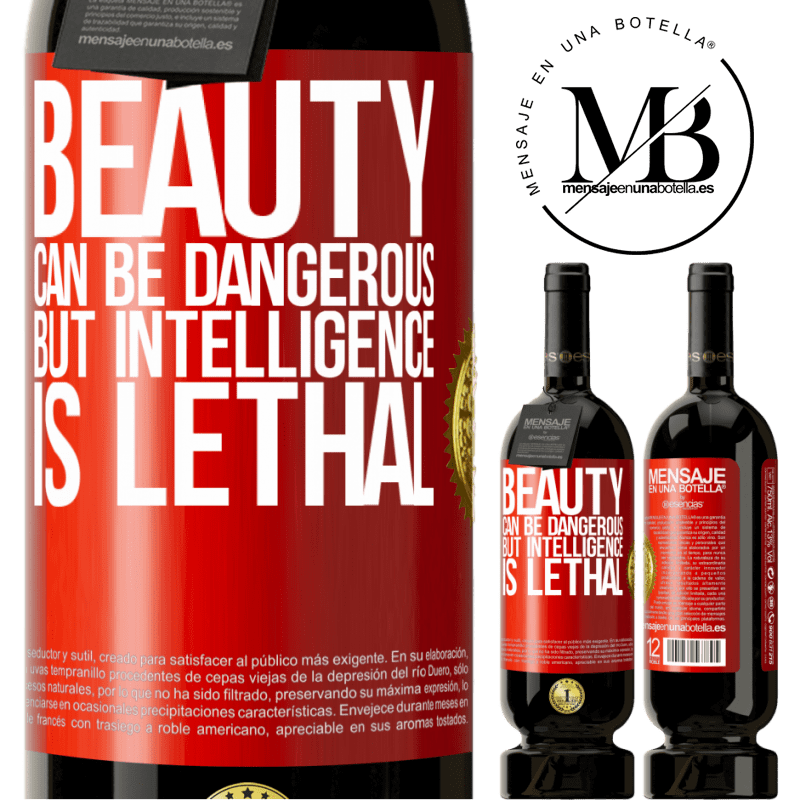49,95 € Free Shipping | Red Wine Premium Edition MBS® Reserve Beauty can be dangerous, but intelligence is lethal Red Label. Customizable label Reserve 12 Months Harvest 2015 Tempranillo