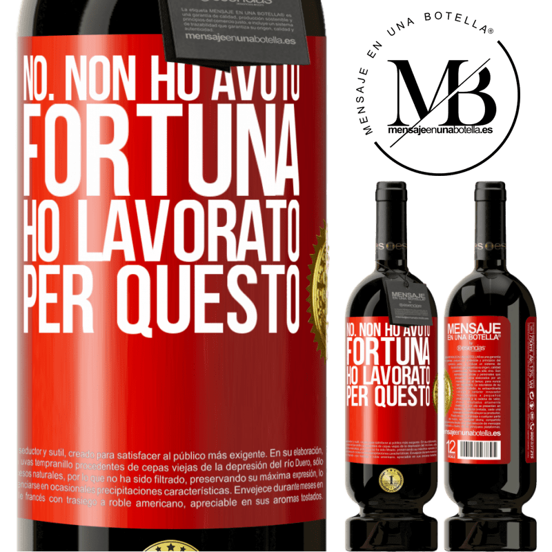 49,95 € Spedizione Gratuita | Vino rosso Edizione Premium MBS® Riserva No. Non ho avuto fortuna, ho lavorato per questo Etichetta Rossa. Etichetta personalizzabile Riserva 12 Mesi Raccogliere 2015 Tempranillo