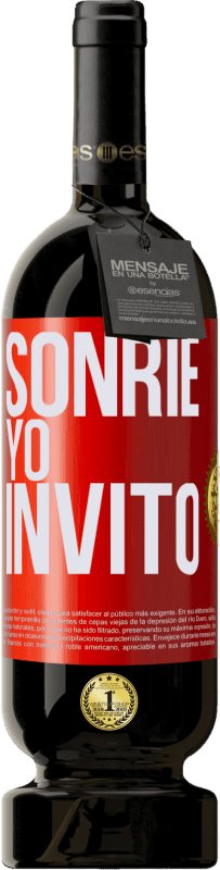 49,95 € | Vino Tinto Edición Premium MBS® Reserva Sonríe, yo invito Etiqueta Roja. Etiqueta personalizable Reserva 12 Meses Cosecha 2016 Tempranillo