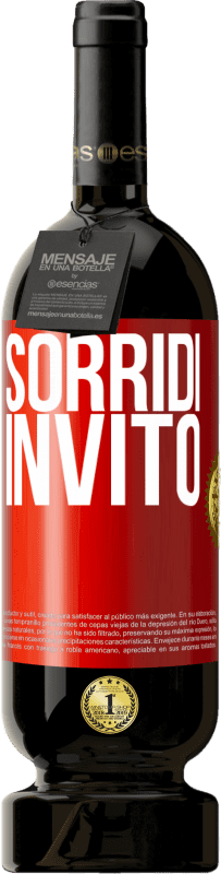 Spedizione Gratuita | Vino rosso Edizione Premium MBS® Riserva Sorridi, invito Etichetta Rossa. Etichetta personalizzabile Riserva 12 Mesi Raccogliere 2014 Tempranillo