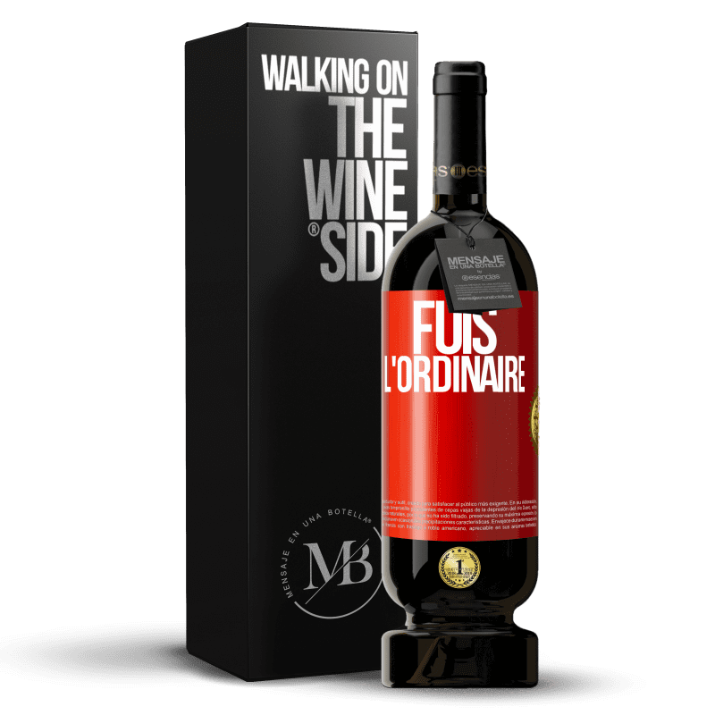 49,95 € Envoi gratuit | Vin rouge Édition Premium MBS® Réserve Fuis l'ordinaire Étiquette Rouge. Étiquette personnalisable Réserve 12 Mois Récolte 2015 Tempranillo