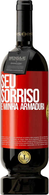 49,95 € | Vinho tinto Edição Premium MBS® Reserva Seu sorriso é minha armadura Etiqueta Vermelha. Etiqueta personalizável Reserva 12 Meses Colheita 2015 Tempranillo