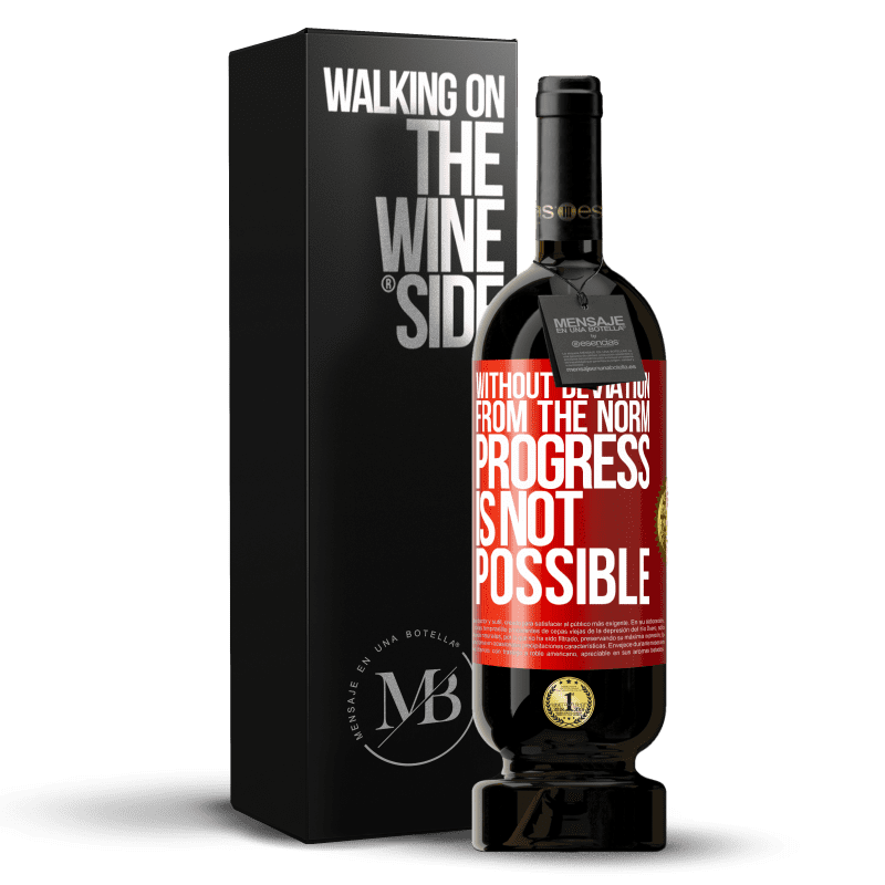 29,95 € Free Shipping | Red Wine Premium Edition MBS® Reserva Without deviation from the norm, progress is not possible Red Label. Customizable label Reserva 12 Months Harvest 2014 Tempranillo