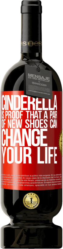 49,95 € 免费送货 | 红酒 高级版 MBS® 预订 灰姑娘证明一双新鞋可以改变您的生活 红色标签. 可自定义的标签 预订 12 个月 收成 2014 Tempranillo
