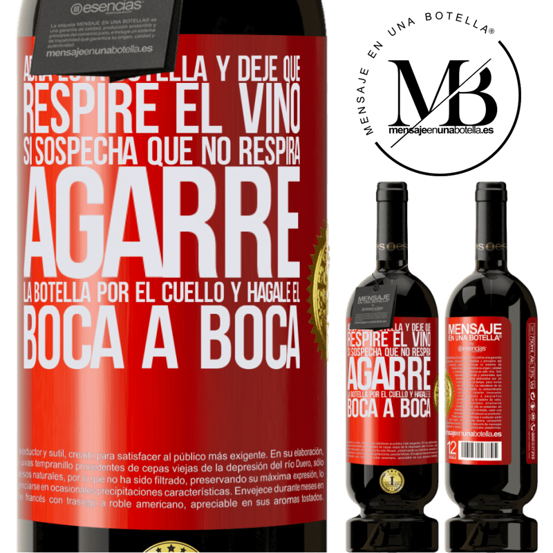 49,95 € Envío gratis | Vino Tinto Edición Premium MBS® Reserva Abra esta botella y deje que respire el vino. Si sospecha que no respira, agarre la botella por el cuello y hágale el boca a Etiqueta Roja. Etiqueta personalizable Reserva 12 Meses Cosecha 2014 Tempranillo