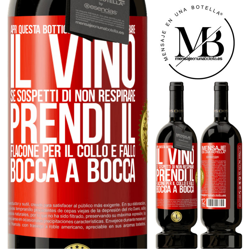 49,95 € Spedizione Gratuita | Vino rosso Edizione Premium MBS® Riserva Apri questa bottiglia e lascia respirare il vino. Se sospetti di non respirare, prendi il flacone per il collo e fallo bocca Etichetta Rossa. Etichetta personalizzabile Riserva 12 Mesi Raccogliere 2014 Tempranillo