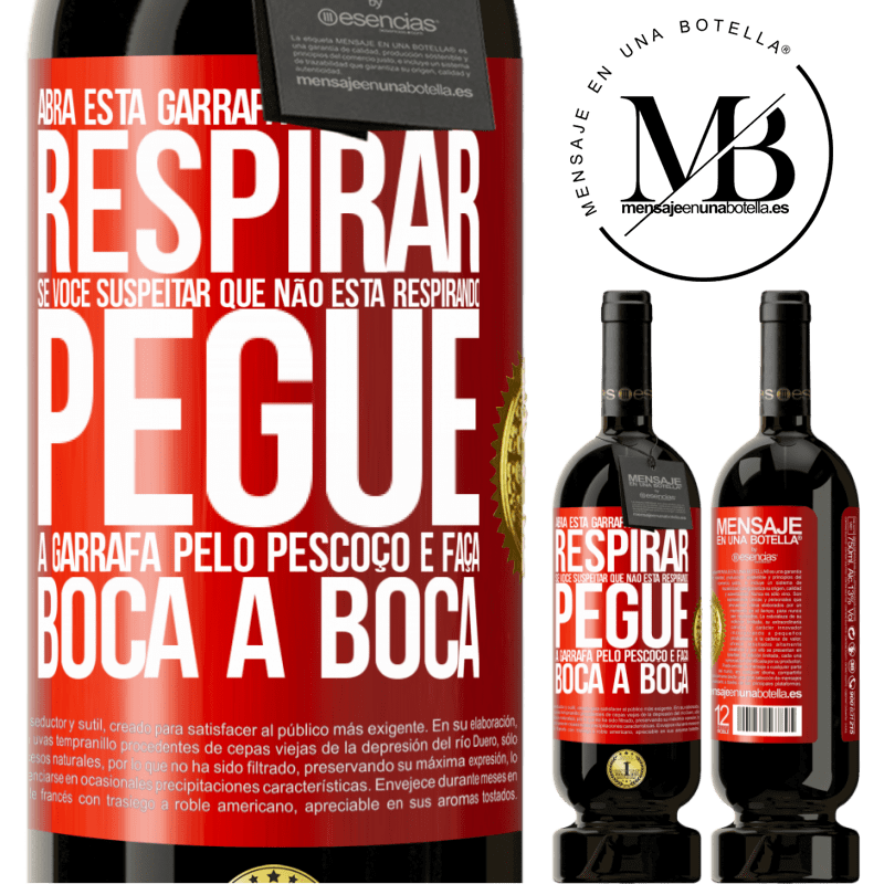 49,95 € Envio grátis | Vinho tinto Edição Premium MBS® Reserva Abra esta garrafa e deixe o vinho respirar. Se você suspeitar que não está respirando, pegue a garrafa pelo pescoço e faça Etiqueta Vermelha. Etiqueta personalizável Reserva 12 Meses Colheita 2014 Tempranillo