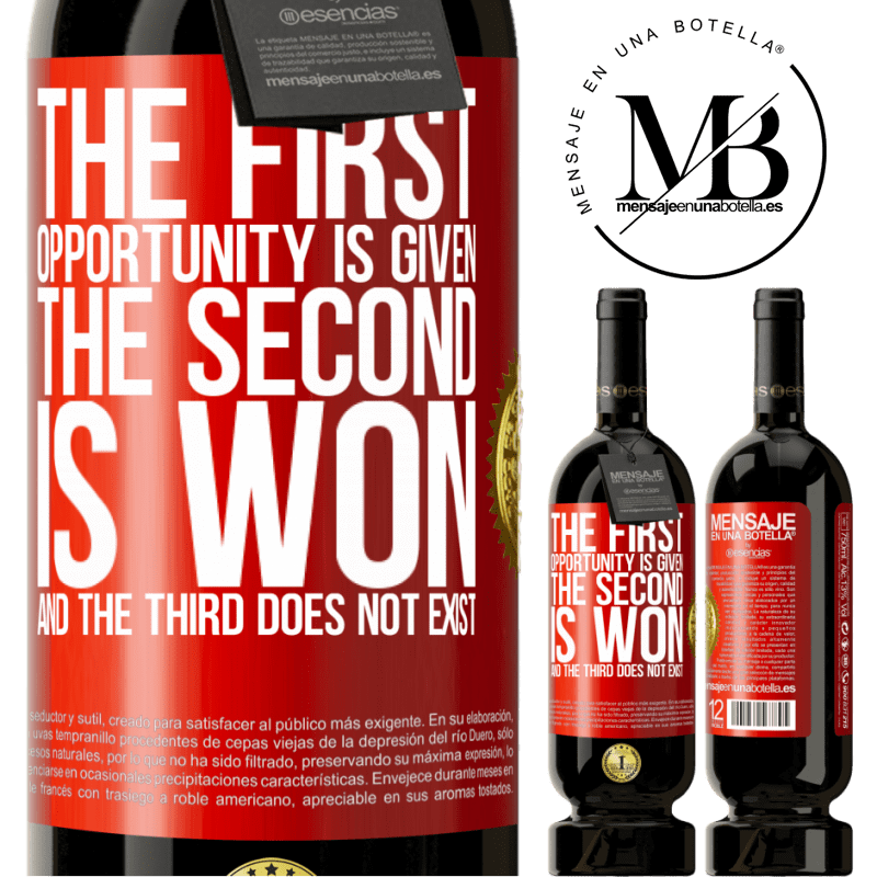 49,95 € Free Shipping | Red Wine Premium Edition MBS® Reserve The first opportunity is given, the second is won, and the third does not exist Red Label. Customizable label Reserve 12 Months Harvest 2014 Tempranillo