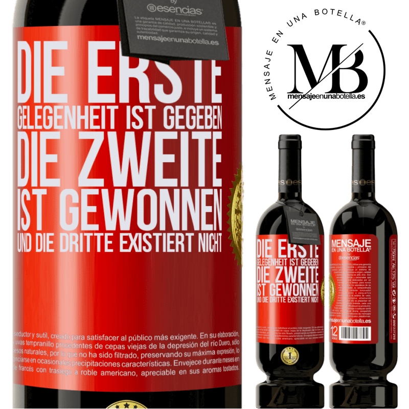 49,95 € Kostenloser Versand | Rotwein Premium Ausgabe MBS® Reserve Die erste Gelegenheit wird einem gegeben, die Zweite wird gewonnen und die Dritte existiert nicht Rote Markierung. Anpassbares Etikett Reserve 12 Monate Ernte 2014 Tempranillo