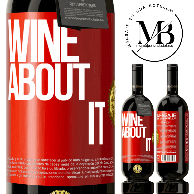49,95 € Spedizione Gratuita | Vino rosso Edizione Premium MBS® Riserva Wine about it Etichetta Rossa. Etichetta personalizzabile Riserva 12 Mesi Raccogliere 2015 Tempranillo