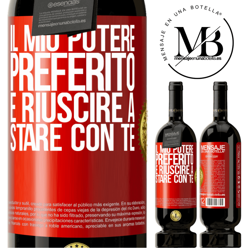 49,95 € Spedizione Gratuita | Vino rosso Edizione Premium MBS® Riserva Il mio potere preferito è riuscire a stare con te Etichetta Rossa. Etichetta personalizzabile Riserva 12 Mesi Raccogliere 2014 Tempranillo