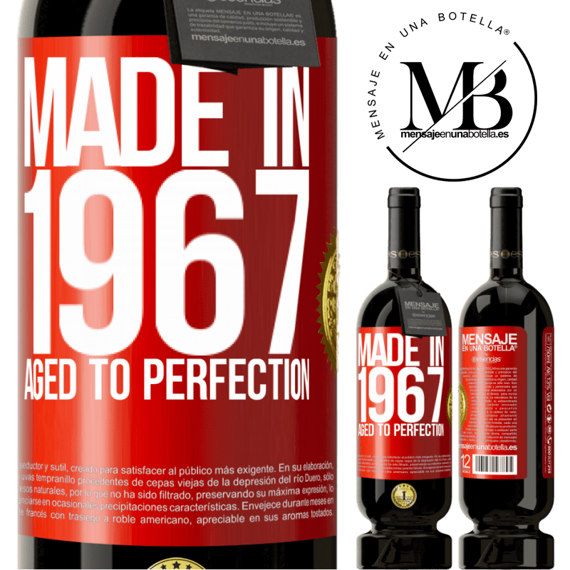 49,95 € Free Shipping | Red Wine Premium Edition MBS® Reserve Made in 1967. Aged to perfection Red Label. Customizable label Reserve 12 Months Harvest 2015 Tempranillo