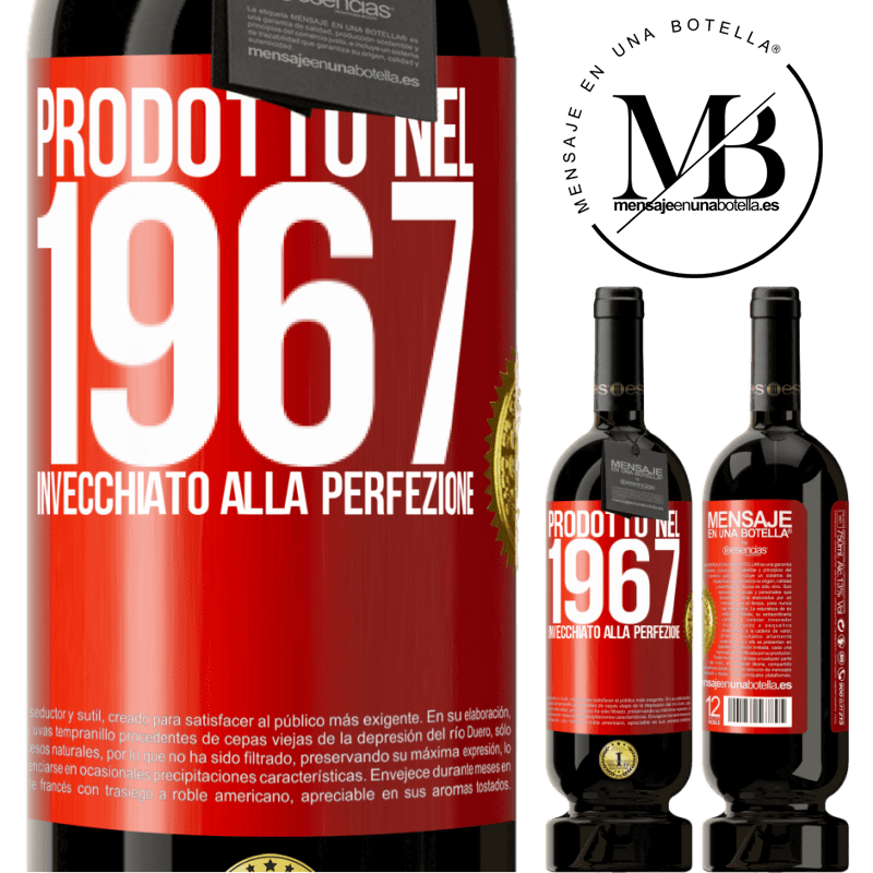49,95 € Spedizione Gratuita | Vino rosso Edizione Premium MBS® Riserva Prodotto nel 1967. Invecchiato alla perfezione Etichetta Rossa. Etichetta personalizzabile Riserva 12 Mesi Raccogliere 2015 Tempranillo