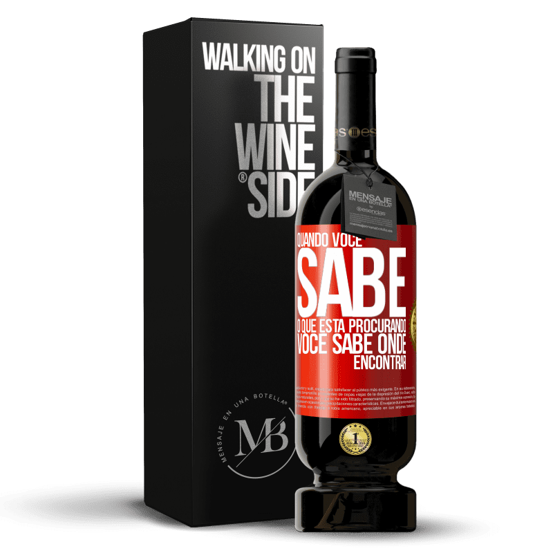 49,95 € Envio grátis | Vinho tinto Edição Premium MBS® Reserva Quando você sabe o que está procurando, você sabe onde encontrar Etiqueta Vermelha. Etiqueta personalizável Reserva 12 Meses Colheita 2014 Tempranillo