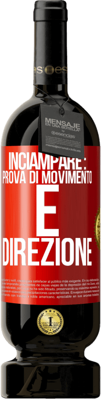 Spedizione Gratuita | Vino rosso Edizione Premium MBS® Riserva Inciampare: prova di movimento e direzione Etichetta Rossa. Etichetta personalizzabile Riserva 12 Mesi Raccogliere 2014 Tempranillo