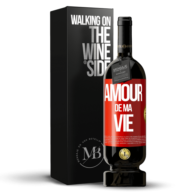 49,95 € Envoi gratuit | Vin rouge Édition Premium MBS® Réserve Amour de ma vie Étiquette Rouge. Étiquette personnalisable Réserve 12 Mois Récolte 2016 Tempranillo