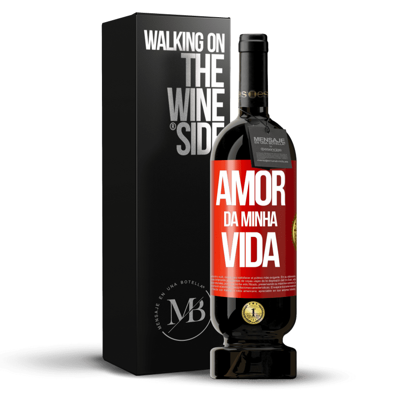 49,95 € Envio grátis | Vinho tinto Edição Premium MBS® Reserva Amor da minha vida Etiqueta Vermelha. Etiqueta personalizável Reserva 12 Meses Colheita 2015 Tempranillo