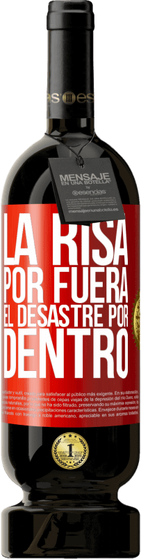 49,95 € Envío gratis | Vino Tinto Edición Premium MBS® Reserva La risa por fuera, el desastre por dentro Etiqueta Roja. Etiqueta personalizable Reserva 12 Meses Cosecha 2016 Tempranillo