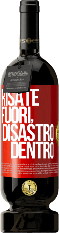 49,95 € Spedizione Gratuita | Vino rosso Edizione Premium MBS® Riserva Risate fuori, disastro dentro Etichetta Rossa. Etichetta personalizzabile Riserva 12 Mesi Raccogliere 2016 Tempranillo