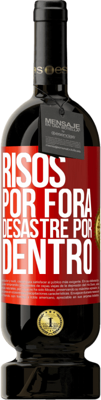 49,95 € Envio grátis | Vinho tinto Edição Premium MBS® Reserva Risos por fora, desastre por dentro Etiqueta Vermelha. Etiqueta personalizável Reserva 12 Meses Colheita 2016 Tempranillo