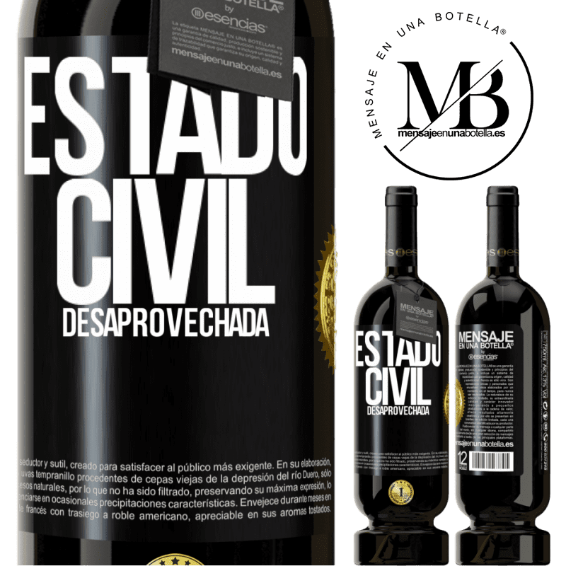 49,95 € Envío gratis | Vino Tinto Edición Premium MBS® Reserva Estado civil: desaprovechada Etiqueta Negra. Etiqueta personalizable Reserva 12 Meses Cosecha 2014 Tempranillo