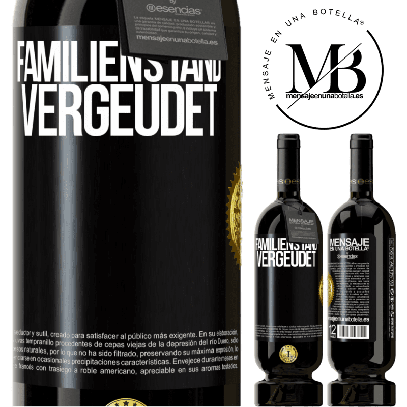 49,95 € Kostenloser Versand | Rotwein Premium Ausgabe MBS® Reserve Familienstand: vergeudet Schwarzes Etikett. Anpassbares Etikett Reserve 12 Monate Ernte 2014 Tempranillo