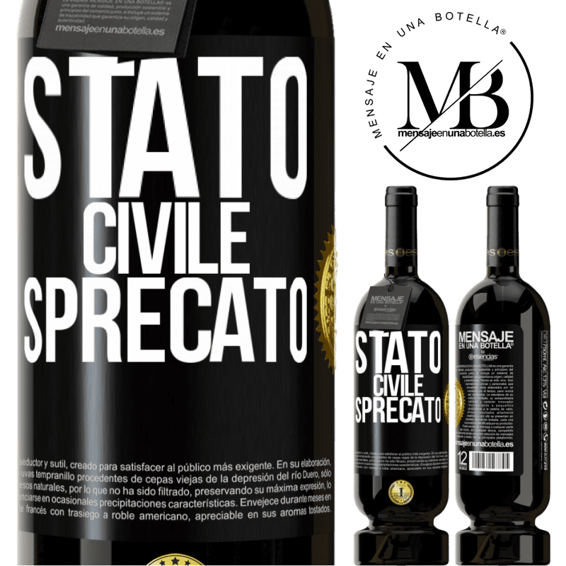 49,95 € Spedizione Gratuita | Vino rosso Edizione Premium MBS® Riserva Stato civile: sprecato Etichetta Nera. Etichetta personalizzabile Riserva 12 Mesi Raccogliere 2014 Tempranillo