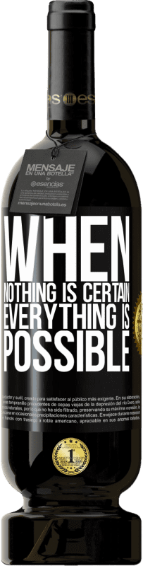 49,95 € Free Shipping | Red Wine Premium Edition MBS® Reserve When nothing is certain, everything is possible Black Label. Customizable label Reserve 12 Months Harvest 2016 Tempranillo