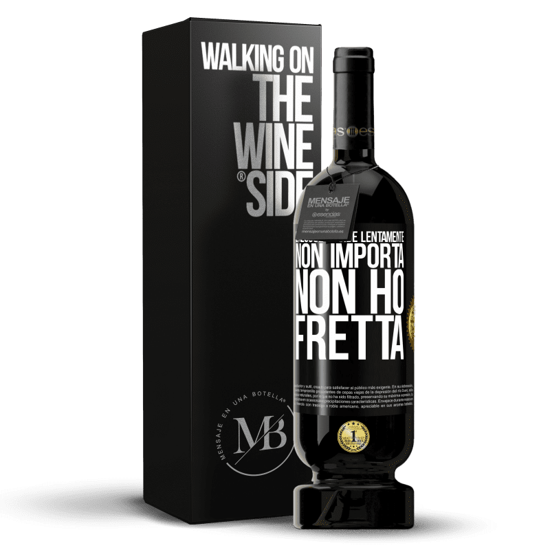 49,95 € Spedizione Gratuita | Vino rosso Edizione Premium MBS® Riserva L'alcool uccide lentamente ... Non importa, non ho fretta Etichetta Nera. Etichetta personalizzabile Riserva 12 Mesi Raccogliere 2015 Tempranillo