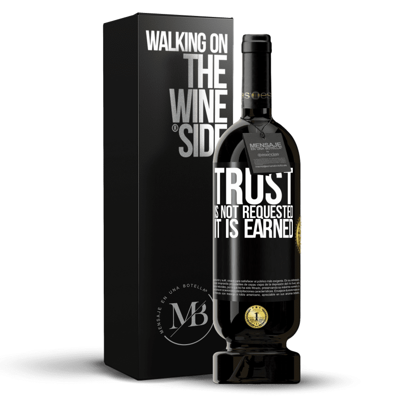 49,95 € Free Shipping | Red Wine Premium Edition MBS® Reserve Trust is not requested, it is earned Black Label. Customizable label Reserve 12 Months Harvest 2014 Tempranillo