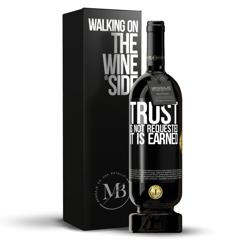 49,95 € Free Shipping | Red Wine Premium Edition MBS® Reserve Trust is not requested, it is earned Black Label. Customizable label Reserve 12 Months Harvest 2016 Tempranillo