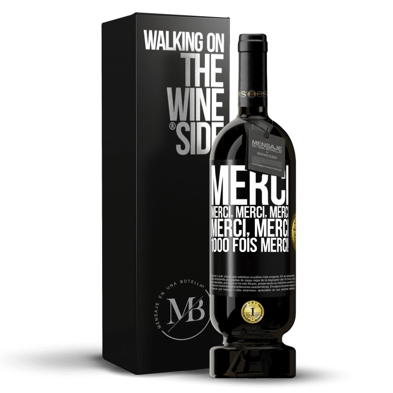 49,95 € Envoi gratuit | Vin rouge Édition Premium MBS® Réserve Merci Merci, Merci, Merci Merci, Merci 1000 fois Merci! Étiquette Noire. Étiquette personnalisable Réserve 12 Mois Récolte 2015 Tempranillo