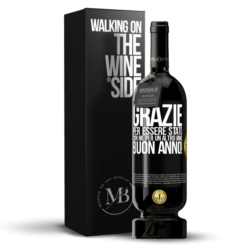49,95 € Spedizione Gratuita | Vino rosso Edizione Premium MBS® Riserva Grazie per essere stato con me per un altro anno. Buon anno! Etichetta Nera. Etichetta personalizzabile Riserva 12 Mesi Raccogliere 2015 Tempranillo