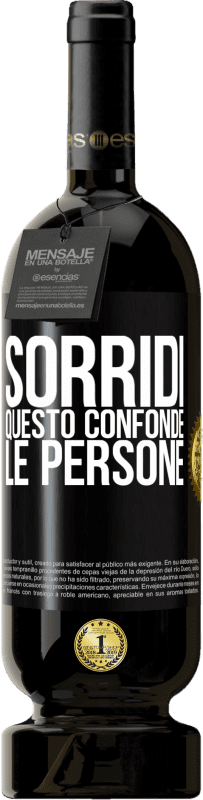 49,95 € Spedizione Gratuita | Vino rosso Edizione Premium MBS® Riserva Sorridi, questo confonde le persone Etichetta Nera. Etichetta personalizzabile Riserva 12 Mesi Raccogliere 2015 Tempranillo