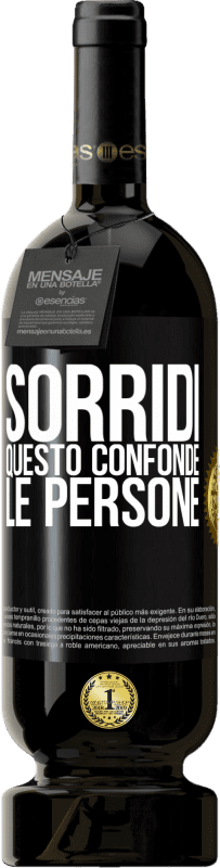49,95 € Spedizione Gratuita | Vino rosso Edizione Premium MBS® Riserva Sorridi, questo confonde le persone Etichetta Nera. Etichetta personalizzabile Riserva 12 Mesi Raccogliere 2016 Tempranillo