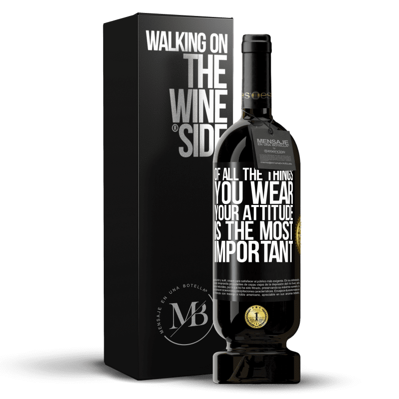 49,95 € Free Shipping | Red Wine Premium Edition MBS® Reserve Of all the things you wear, your attitude is the most important Black Label. Customizable label Reserve 12 Months Harvest 2014 Tempranillo