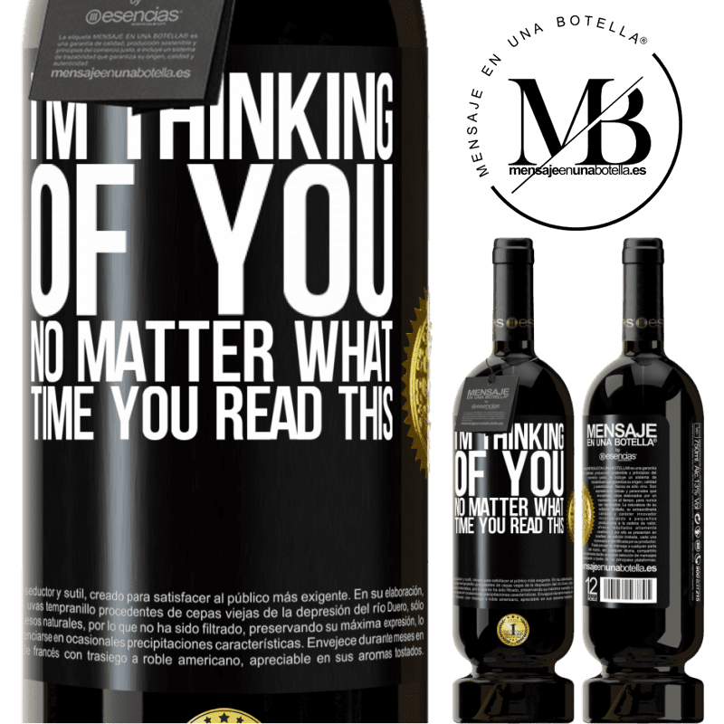 29,95 € Free Shipping | Red Wine Premium Edition MBS® Reserva I'm thinking of you ... No matter what time you read this Black Label. Customizable label Reserva 12 Months Harvest 2014 Tempranillo