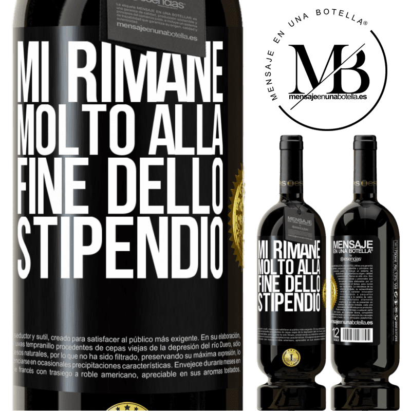 49,95 € Spedizione Gratuita | Vino rosso Edizione Premium MBS® Riserva Mi rimane molto alla fine dello stipendio Etichetta Nera. Etichetta personalizzabile Riserva 12 Mesi Raccogliere 2016 Tempranillo