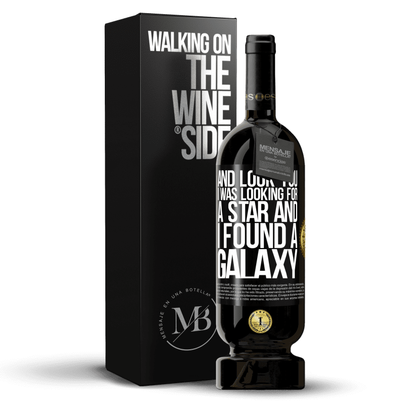 49,95 € Free Shipping | Red Wine Premium Edition MBS® Reserve And look you, I was looking for a star and I found a galaxy Black Label. Customizable label Reserve 12 Months Harvest 2014 Tempranillo