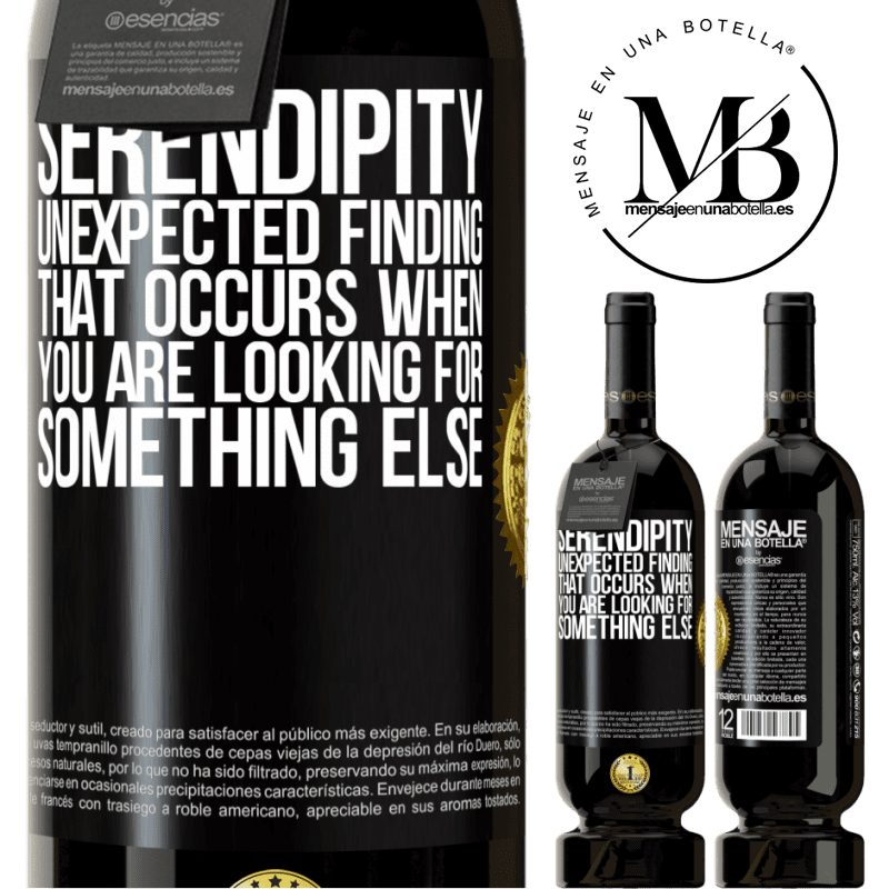 29,95 € Free Shipping | Red Wine Premium Edition MBS® Reserva Serendipity Unexpected finding that occurs when you are looking for something else Black Label. Customizable label Reserva 12 Months Harvest 2014 Tempranillo