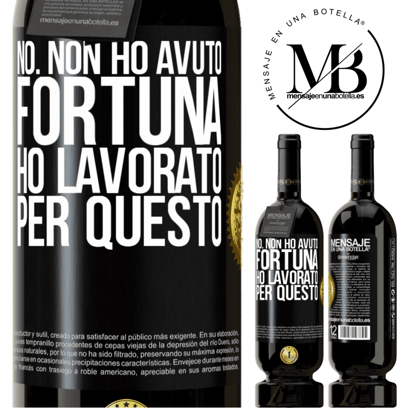 49,95 € Spedizione Gratuita | Vino rosso Edizione Premium MBS® Riserva No. Non ho avuto fortuna, ho lavorato per questo Etichetta Nera. Etichetta personalizzabile Riserva 12 Mesi Raccogliere 2015 Tempranillo