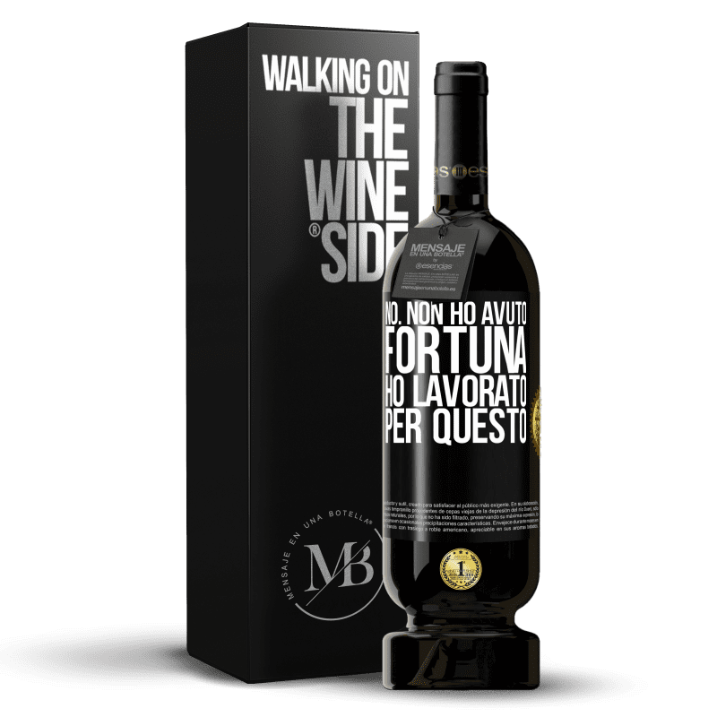 49,95 € Spedizione Gratuita | Vino rosso Edizione Premium MBS® Riserva No. Non ho avuto fortuna, ho lavorato per questo Etichetta Nera. Etichetta personalizzabile Riserva 12 Mesi Raccogliere 2015 Tempranillo