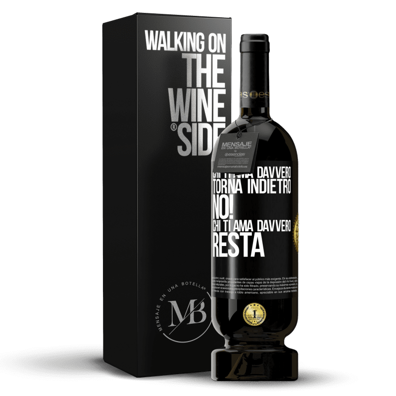 49,95 € Spedizione Gratuita | Vino rosso Edizione Premium MBS® Riserva Chi ti ama davvero, torna indietro. No! Chi ti ama davvero, resta Etichetta Nera. Etichetta personalizzabile Riserva 12 Mesi Raccogliere 2016 Tempranillo