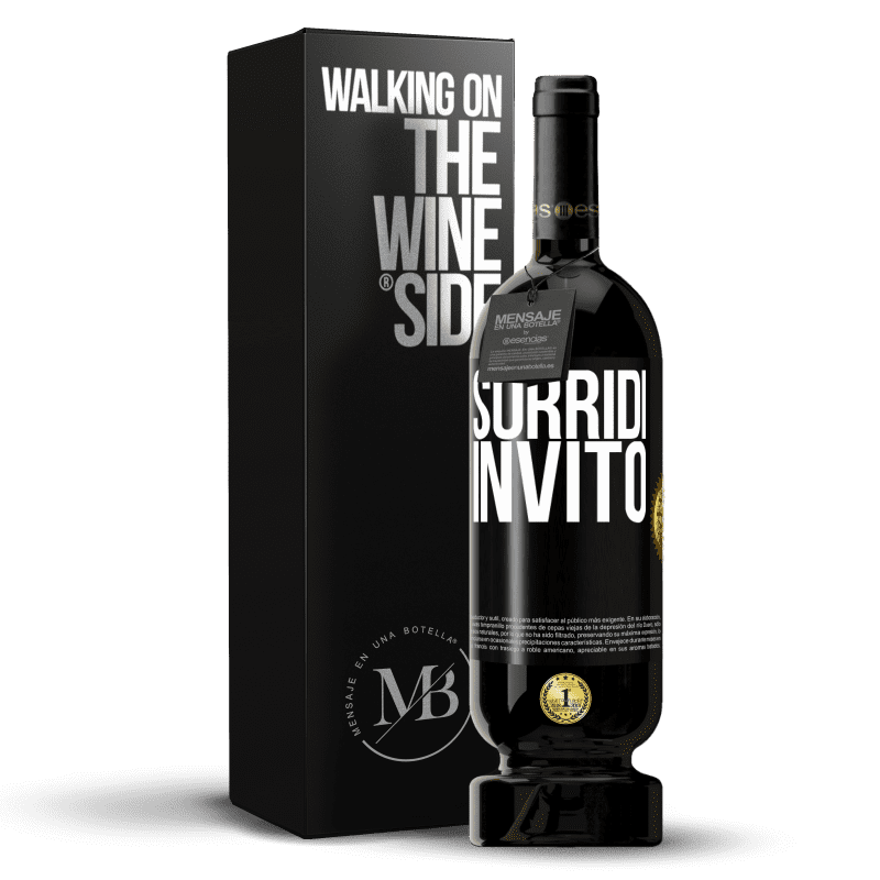 49,95 € Spedizione Gratuita | Vino rosso Edizione Premium MBS® Riserva Sorridi, invito Etichetta Nera. Etichetta personalizzabile Riserva 12 Mesi Raccogliere 2016 Tempranillo