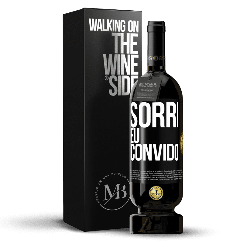 49,95 € Envio grátis | Vinho tinto Edição Premium MBS® Reserva Sorri eu convido Etiqueta Preta. Etiqueta personalizável Reserva 12 Meses Colheita 2016 Tempranillo